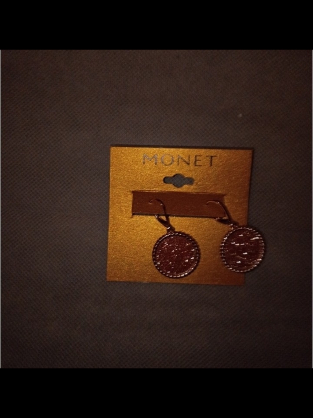 Monet Metallic Bronze Round Dangle Earrings